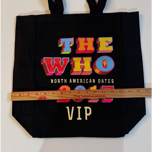 The Who 2017 Tour VIP Canvas Tote Bag NEW Unused Concert Merchandise Graphic Art - Picture 4 of 4